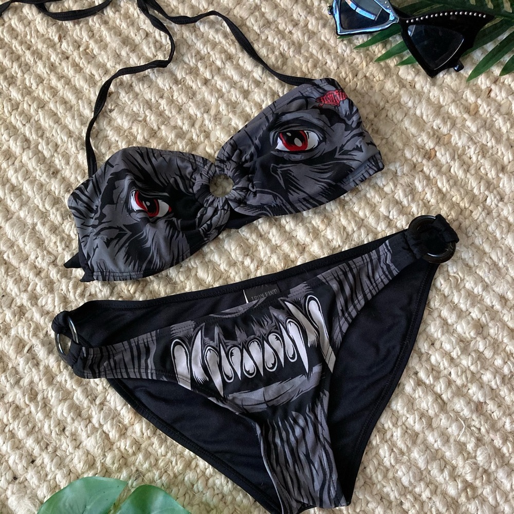 Cute Iron Fist monster bikini SZ S